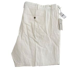 NWT Tommy Bahama Pleated Monterey Short Silk Linen Blend Warm Sand 52R *Pls Read